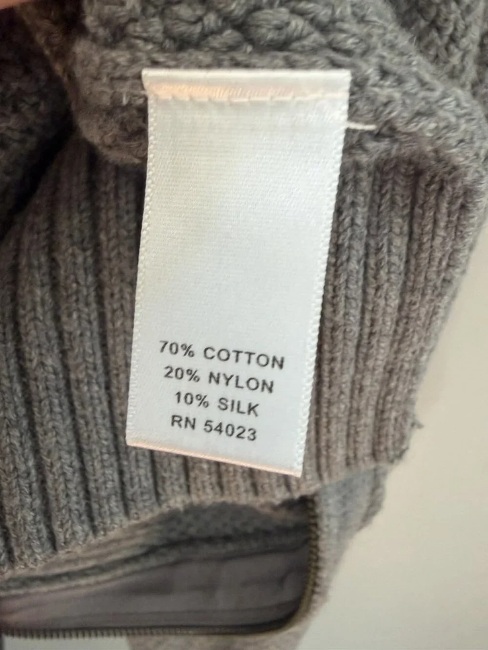 Banana Republic Cardigan Sweater Gray Full Zip  Long Sleeve Men’s XL